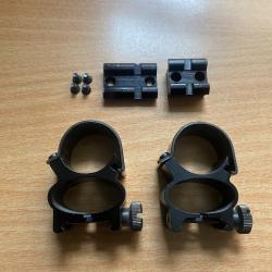 Montage complet lunette kar 98k, embases ( 45 et 46 ) avec supports lunette marque Weaver