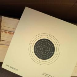 Cibles carton carabine 10m ISSF 10x10 cm