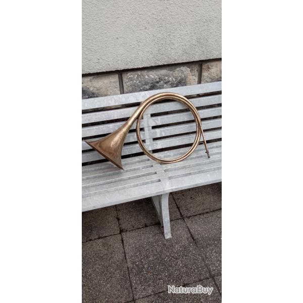 Cor trompe de chasse 3 tours ancien