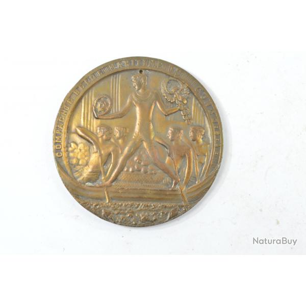 Médaille plaquette1928 Campagnie Maritime Belge du Congo Voyage inaugural du paquebot Albertville