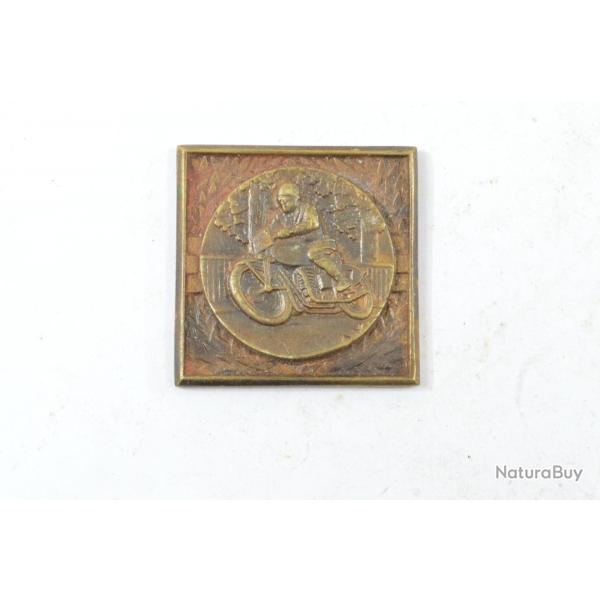 Médaille / jeton bronze motocycliste. Récompense, souvenir, association ? HDB 34mm x 34mm