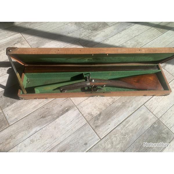 FUSIL CHASSE  JUSTAPOSE  ST ETIENNE CAL 16 AVEC MALETTE