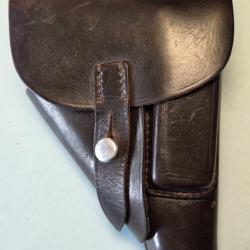 Etuis de Walther PPK de police Suisse cal 7,65 Bg marron foncé sans marquages TBE