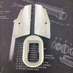 Plaquette CZ Shadow 2 alu courte + Magwell+bouton de chargeur
