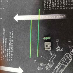 Hausse Dérivable + guidon fibre pour Glock 17