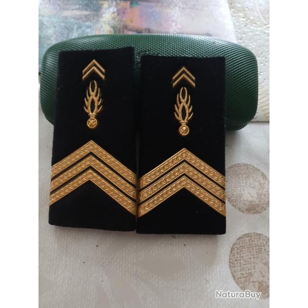 Galons de gendarmerie mobile de marchal des logis chef