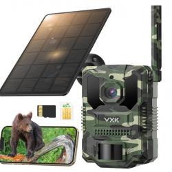 Caméra de Chasse 4G LTE Solaire - Vision Nocturne Infrarouge | Carte SD 64 Go Incluse
