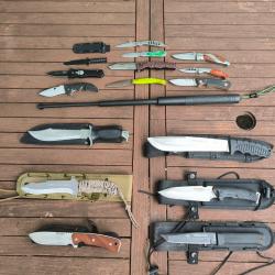 Collection de couteaux / lot de couteaux/ matraque télescopique