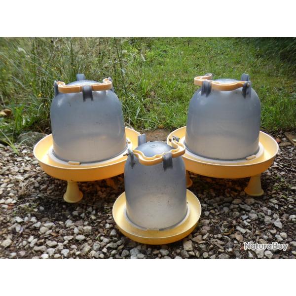 Lot de 3 abreuvoirs portable plume