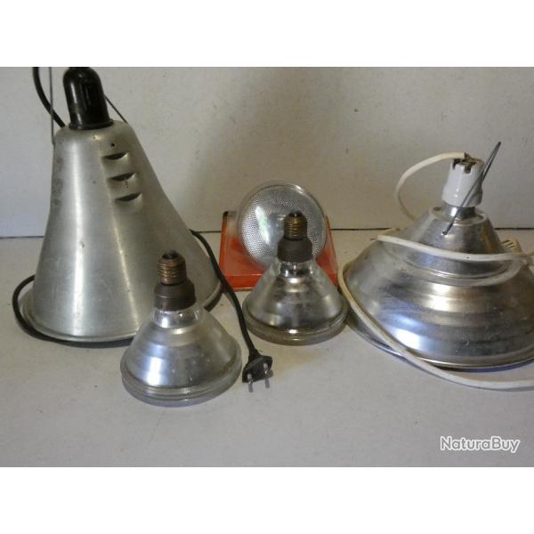 Ensemble lampes de chauffage volailles
