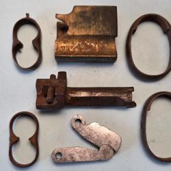 Lot de 7 pierces détachées originale  de Winchester 73 à nétoyer pour restauration