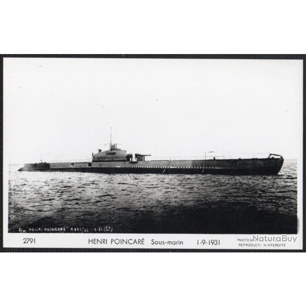 CPA - Marine de Guerre -Le SOUS - MARIN " HENRI POINCARE " N1524
