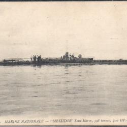 CPA - Marine de Guerre -Le SOUS - MARIN " MESSIDOR " N°1525