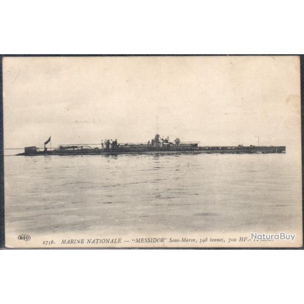 CPA - Marine de Guerre -Le SOUS - MARIN " MESSIDOR " N1525