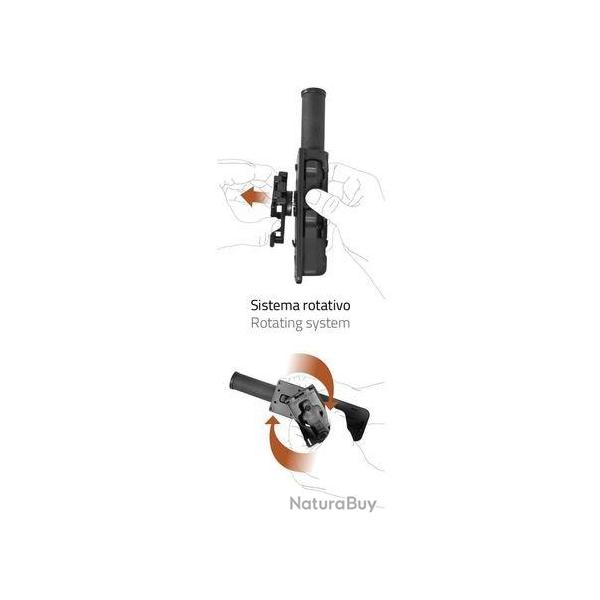 Porte-lampe polymre orientable noire