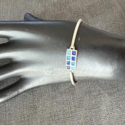 Bracelet en argent - pierre bleues - enfant ou adolescente