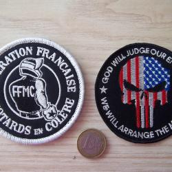 lot écussons motard biker insignes tissu collection moto