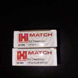 Lot de 2 boîtes 6.5 creedmoor eld match 147 gr