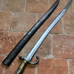 Baïonnette française Chassepot 1866 - Napoléon III Second Empire Guerre 1870 (2)