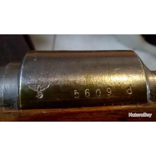CARABINE MAUSER 98K OCASSION CALIBRE 8X57 IS BON ETAT AVEC BRETELLE CUIR