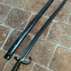 Baïonnette française chassepot 1866 - Napoléon III Second Empire Guerre 1870 (3)