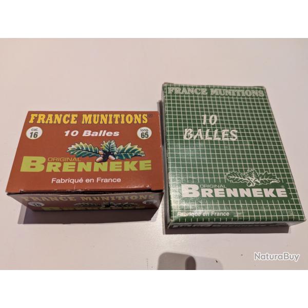 20 balles brenneke calibre 16 France munitions.