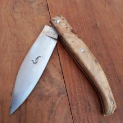 Joli Couteau Régional SAINT AMANS GRAOULLY Manche en Loupe De Bouleau