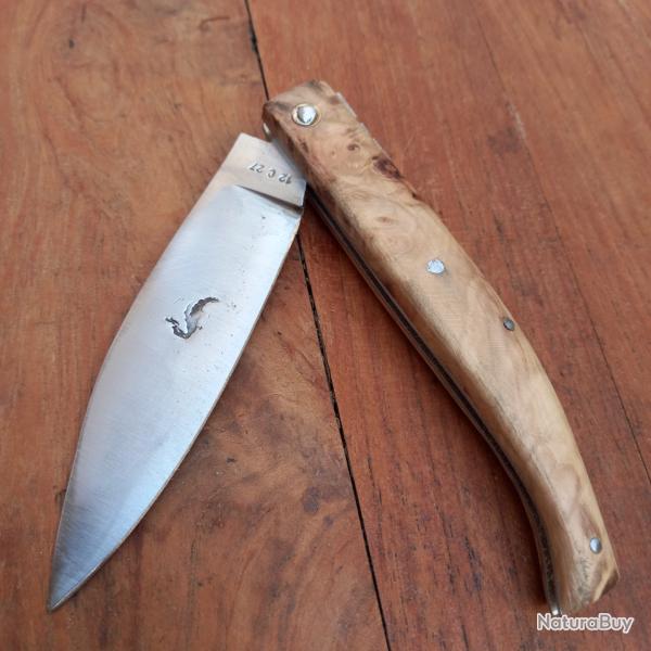 Joli Couteau Rgional SAINT AMANS GRAOULLY Manche en Loupe De Bouleau