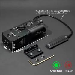 Indicateur laser CQBL-1 vert boîtier noir - Picatiny 20 mm
