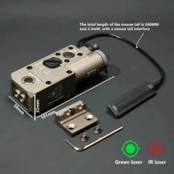 Indicateur laser CQBL-1 vert boîtier bronze- Picatiny 20 mm