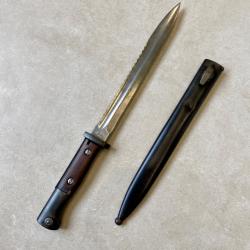 Baïonnette allemande Seitengewehr Sg 1884/98 2nd type "Sägezahnung" (dents de scie) WW1