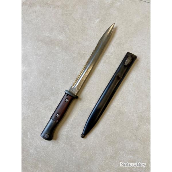 Baïonnette allemande Seitengewehr Sg 1884/98 2nd type "Sägezahnung" (dents de scie) WW1