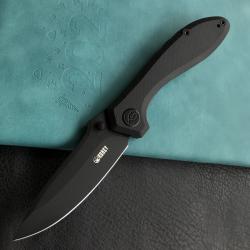 Couteau Kubey Ruckus Lame Acier AUS-10 Blk Manche Black G10 IKBS Linerlock Clip KUB314O