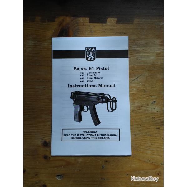 notice pour SKORPION VZ 61 VZ61