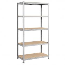 Étagère charge lourde métallique 200 x 100 x 50 cm 5 niveaux charge totale 875 kg (175 kg/niveau) é