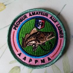 vend écusson neuf brodé pêcheur aappma