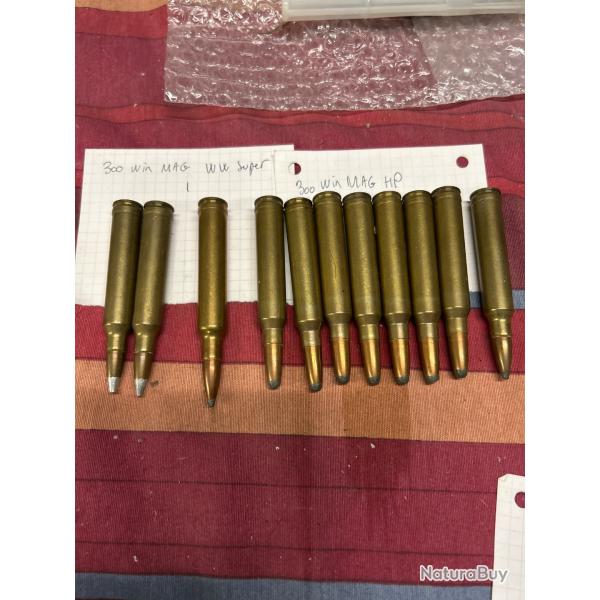 Lot de 11 balles Win Mag