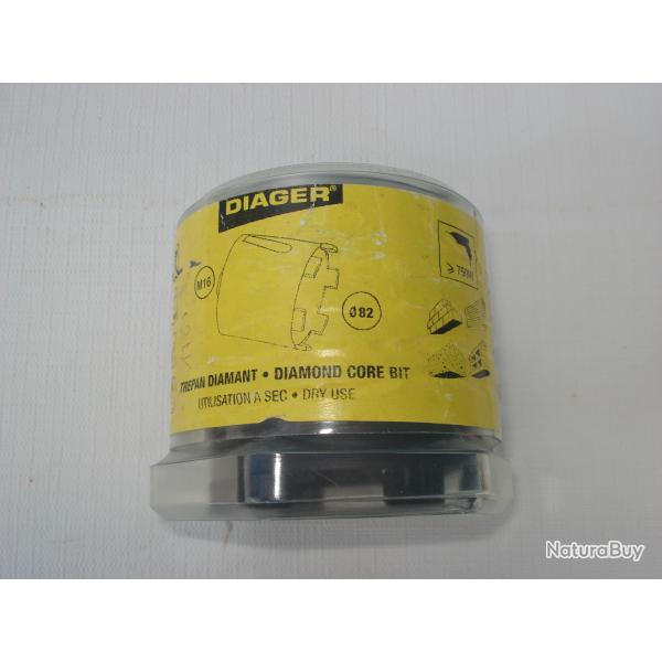 Trepan diamant  sec diager 82mm M16 jamais servi