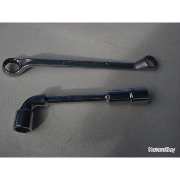 Clef  pipe facom 28 et clef double  oeil coude 27/32
