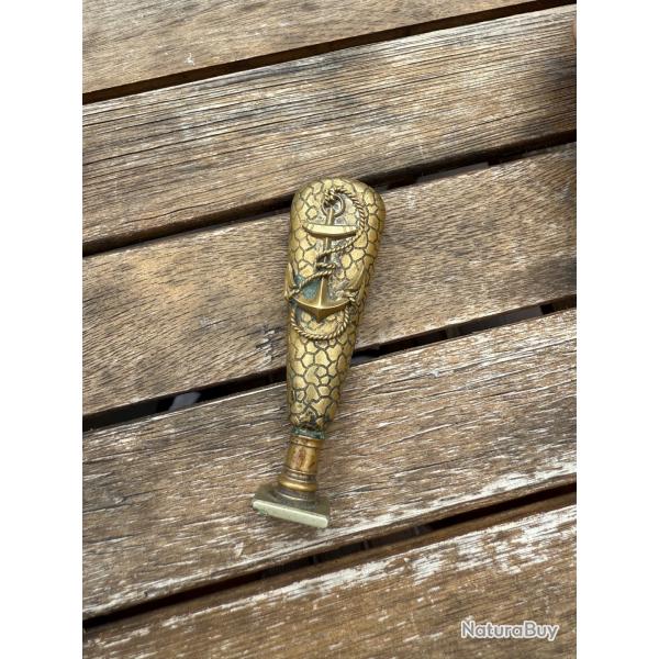 Sceau  cacheter ancien - dcor maritime (militaire ?)