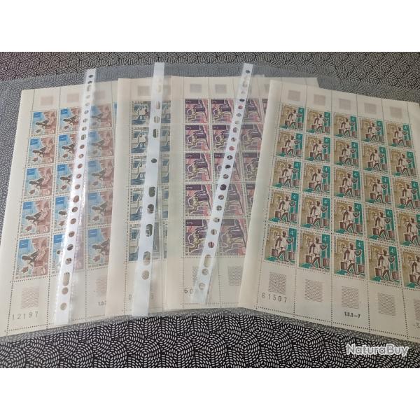 (003) collection,  4 feuilles timbres Tchad, (mtiers)