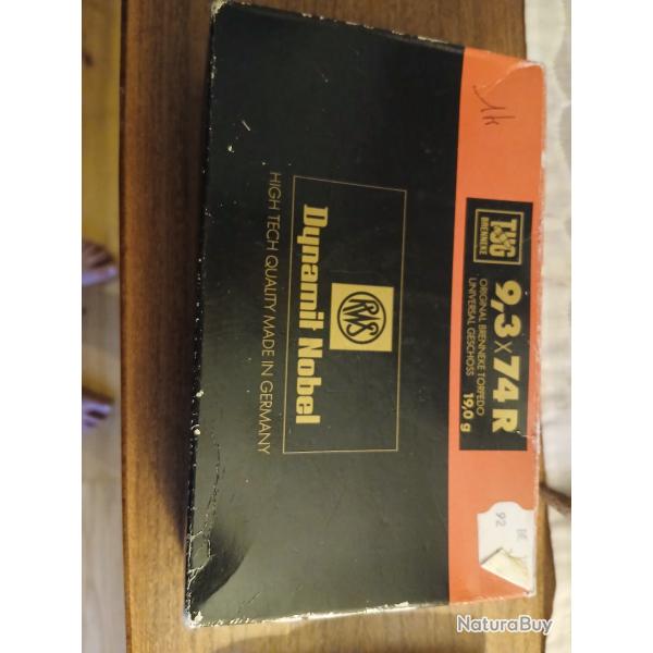 Vend en Lot de 79 Balles 9,3/74R