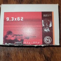 83 BALLES 9.3X62 GECO 16.50 GR 255 GR