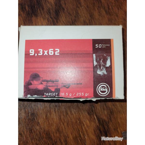 83 BALLES 9.3X62 GECO 16.50 GR 255 GR