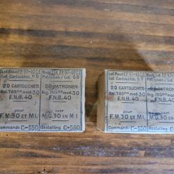 Cartouches pour mauser belge 7.65