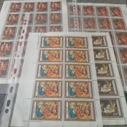 (008) collection,  4 feuilles timbres poste aérienne Tchad, (Noël)