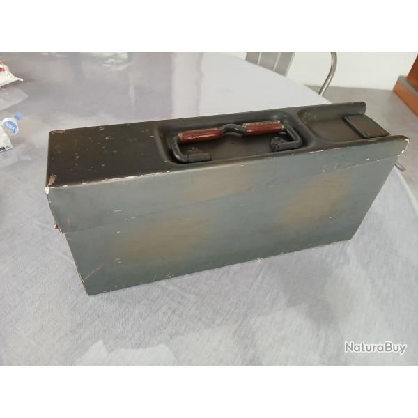 CAISSE MUNITIONS MG 34/42 ALUMINIUM CAMOUFLE 1939 EXCELLENT ETAT