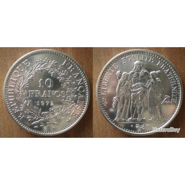France 10 Francs 1972 Hercule Piece Argent Hercules Franc Frcs Frc frs