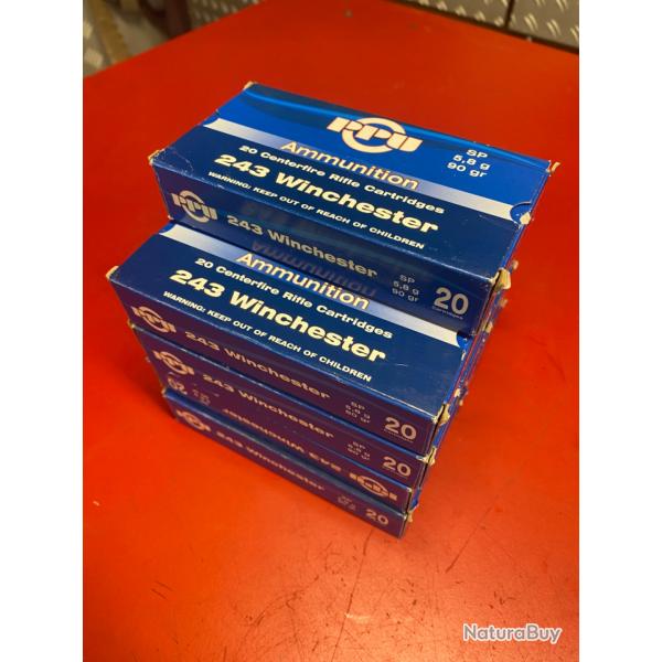 Douilles PPU calibre 243 Winchester
