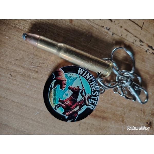 Porte clefs munition de manipulation 30x30 mdaillon Winchester